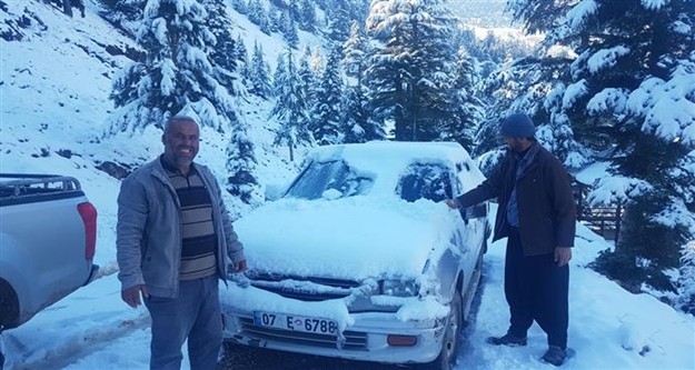 Karda mahsur kalanları Alanya Belediyesi kurtardı