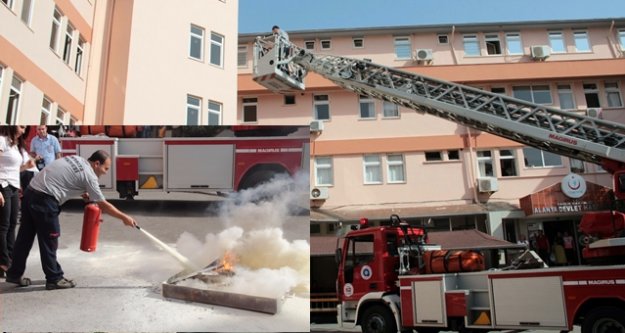 ALANYA DEVLET HASTANESİ'NDE YANGIN PANİĞİ