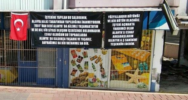 YAKILAN ESNAFTAN PANKARTLI ÇAĞRI