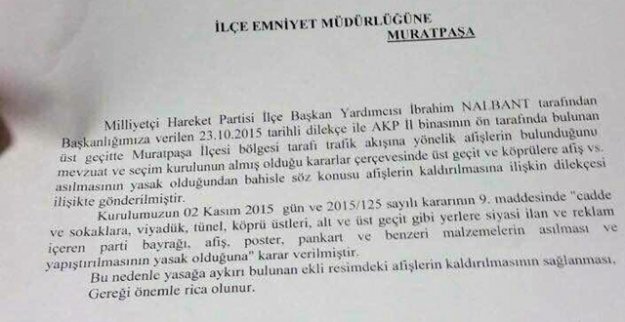 AKP'NİN AFİŞLERİ TOPLATILACAK