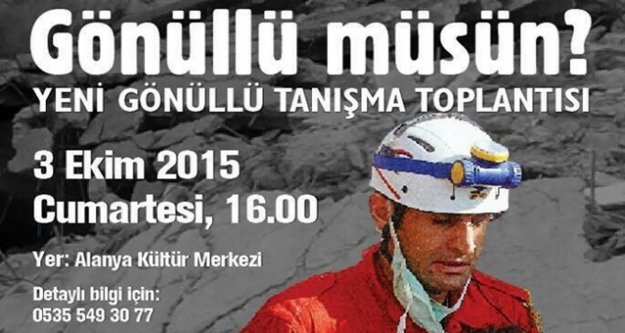 AKUT GÖNÜLLÜLERİ AKM'DE BULUŞUYOR