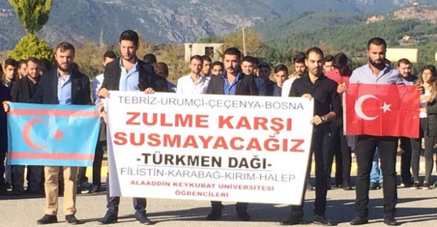 ALAADDİN KEYKUBAT ÖĞRENCİLERİNDEN TÜRKMENDAĞI PROTESTOSU