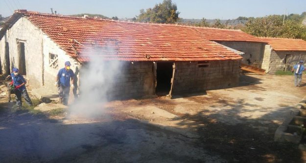 BÜYÜKŞEHİR AHIR VE AĞILLARA İLAÇLAMA YAPTI