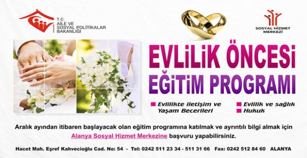 EVLİLİK ÖNCESİ EĞİTİM BAŞLIYOR