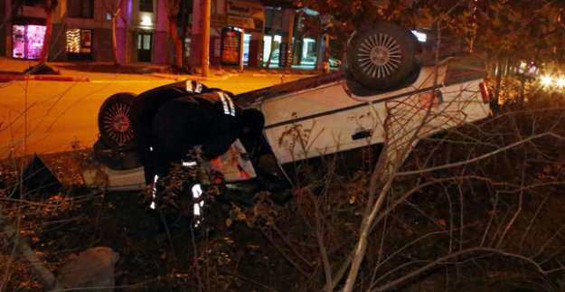 TAKLA ATAN ARAÇTAN BURNU BİLE KANAMADAN ÇIKTI