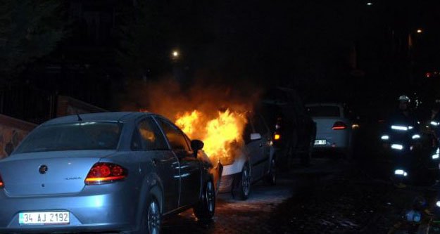 ALANYA'DA OTOMOBİL KUNDAKLANDI