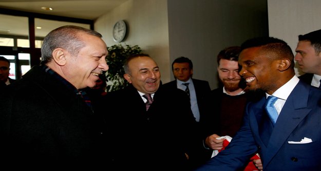 ERDOĞAN'I ÇAVUŞOĞLU KARŞILADI