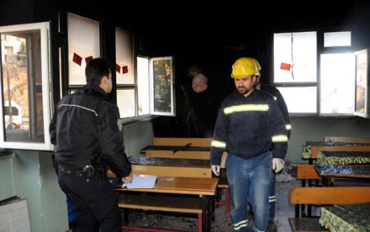 OKULA 'YANGIN' TATİLİ