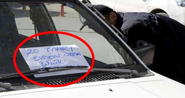 ARABASININ ÜZERİNE ŞOKE EDEN NOT!