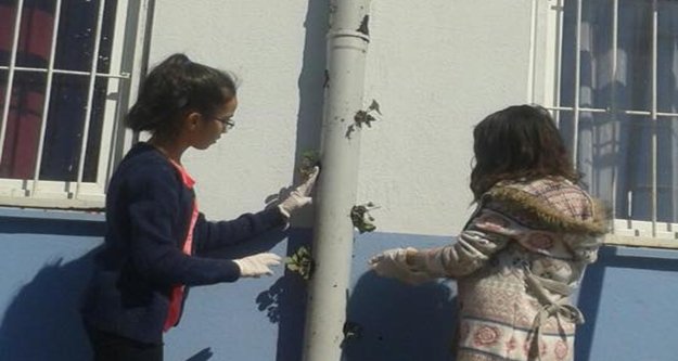 ÖĞRENCİLER OKUL DUVARLARINI YENİDEN İNŞA EDİYOR