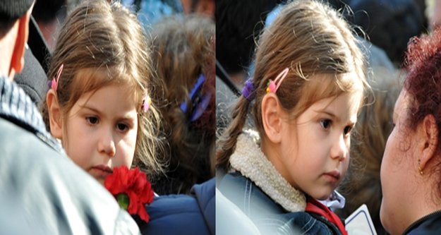 ŞEHİT BABASINI KARANFİLLE UĞURLADI