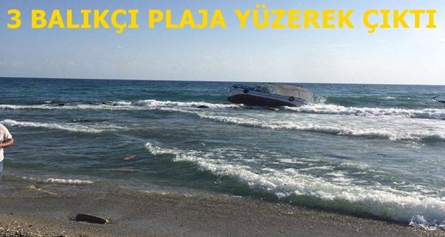 KAYAYA ÇARPAN TEKNE YAN YATTI