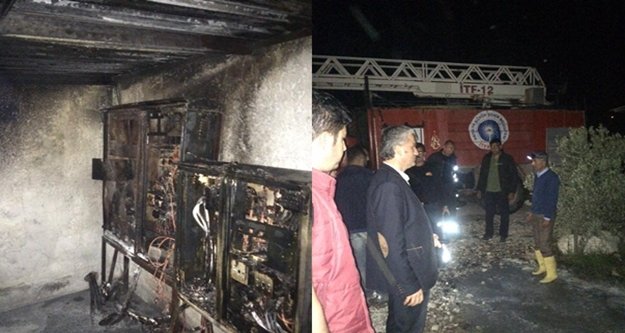 SULAMA KOOPERATİFİNİN DEPOSU YANDI