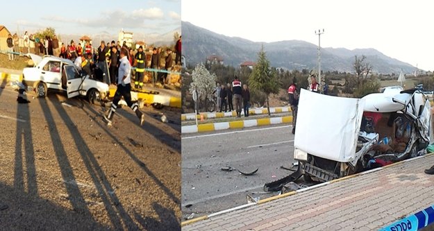 TRAFİK KAZASI: 2 ÖLÜ, 5 YARALI