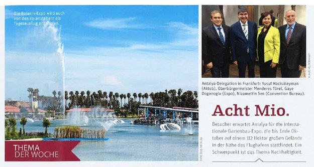 ANTALYA, ALMAN BASININ MANŞETLERİNDE