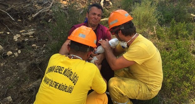 YANGINDA BİR İŞÇİ YARALANDI