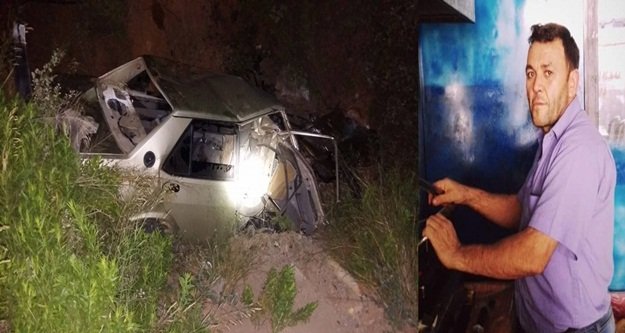 UÇURUMA YUVARLANAN ARACIN ŞÖFÖRÜ ÖLDÜ