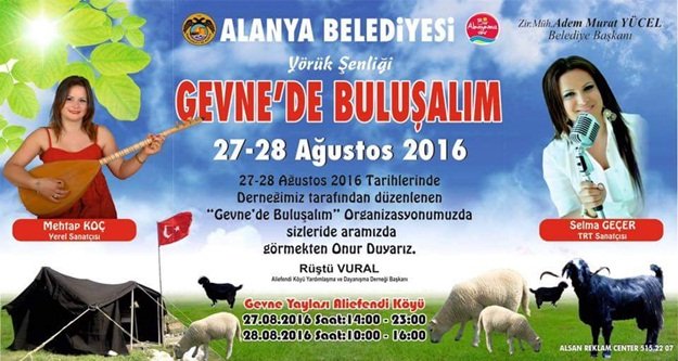 GEVNE YÖRÜKLERLE ŞENLENECEK