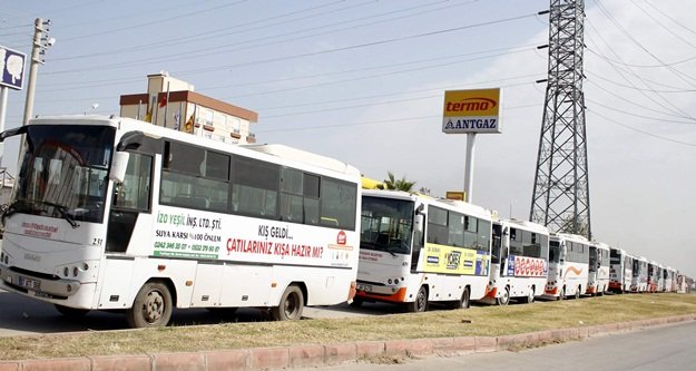 Dönüşüme girmeyen minibüsler sefere çıkamadı