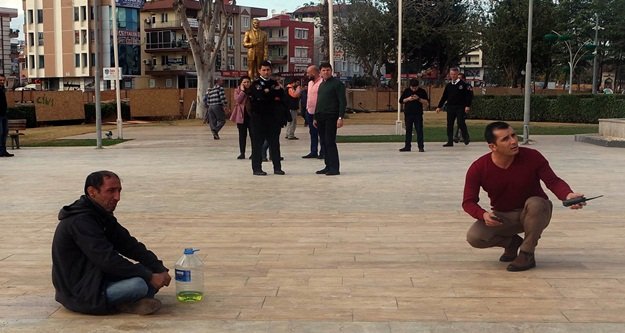 İşsiz vatandaşın benzinli intihar girişimi