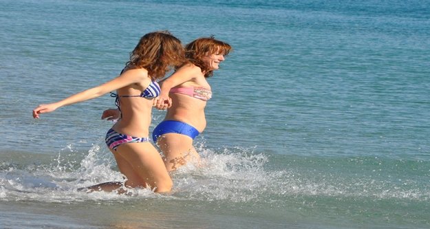 Kışa inat görüntüler