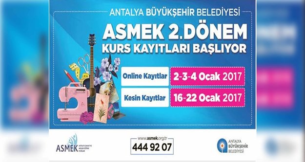 ASMEK 2’nci dönem kayıtları başlıyor
