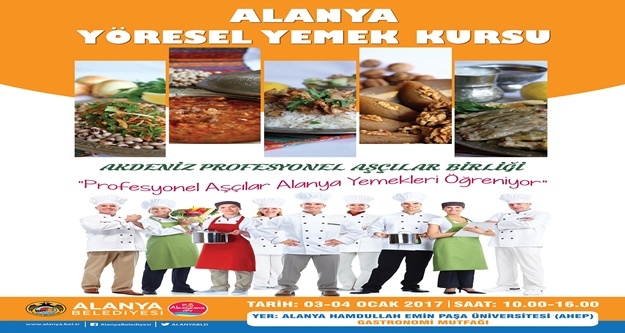 Yöresel yemekler bu sefer profesyonellere öğretilecek