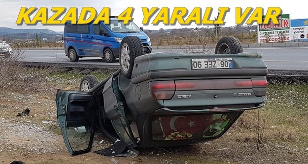 Alanya'ya gelirken kaza yaptı