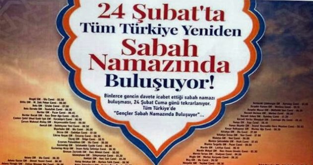Alanyalı gençler namazda buluşacak