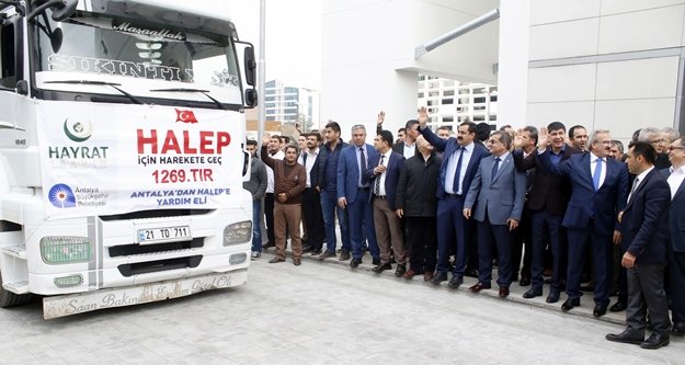 Halep'e 10 tır yardım gönderdik