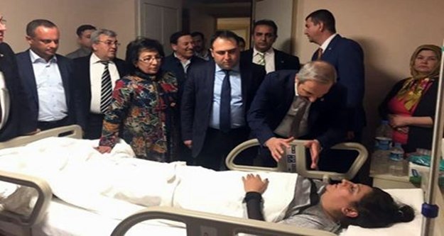 Kaza geçiren MHP'li kadınlara ziyaretçi akını