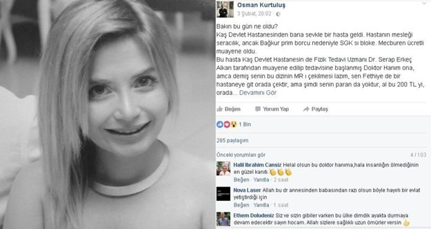 Yaşlı hastaya doktorundan örnek davranış