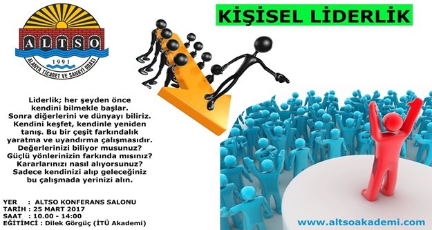 ALTSO'da kişisel liderlik anlatılacak