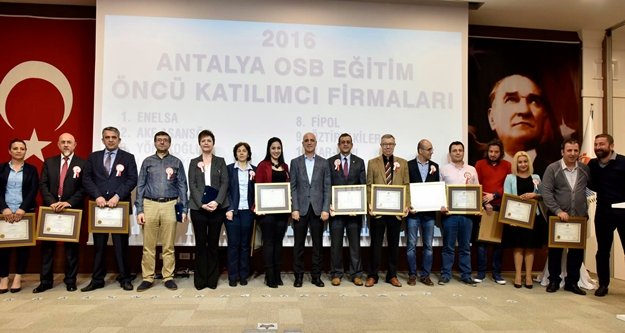 Antalya OSB'den 3 bin 455 sertifika