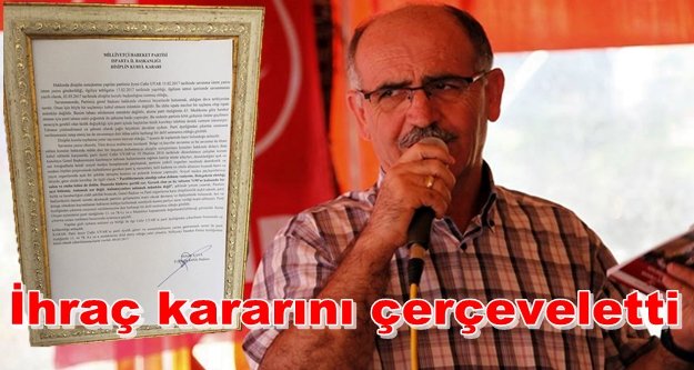 MHP'den ihraç edilen Uyar'dan ilk açıklama
