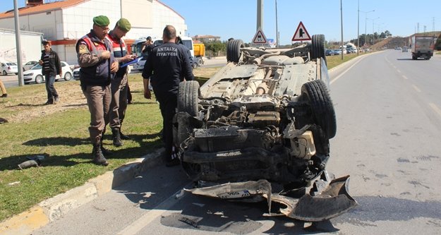 Otomobil takla attı: 3 yaralı