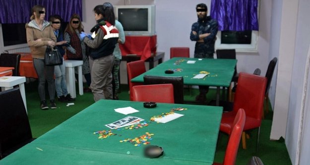 Alanya'da kumarhane baskını