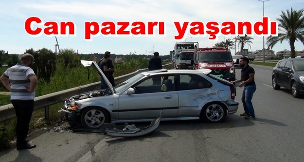 Alanyalı sürücü Manavgat'ta kaza yaptı