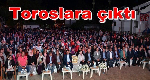 Çavuşoğlu'ndan açık hava toplantısı