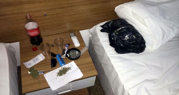 Alanya'da otel odasına uyuşturucu baskını