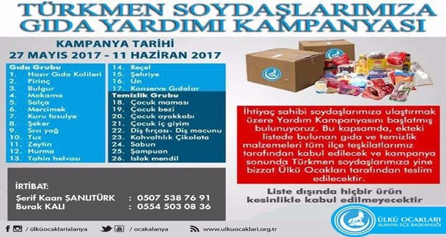 Alanya Ülkü Ocakları'ndan yardım çağrısı