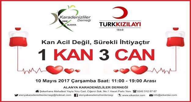 ALKARDER'de kan bağışı yapılacak