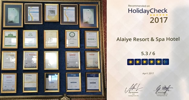 Alaiye Hotels ödüle doymuyor