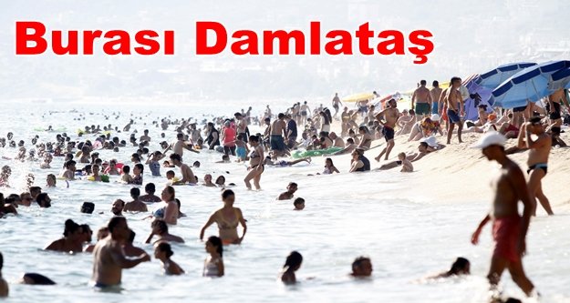 Alanya'da plajlar doldu taştı