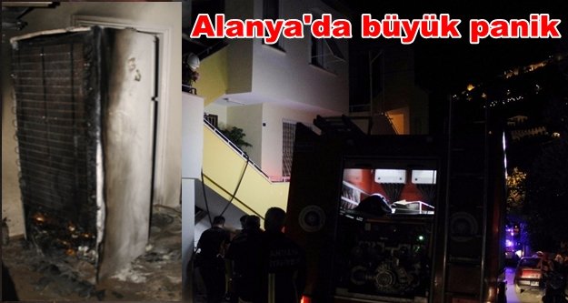Buzdolabı patlayan evde yangın paniği
