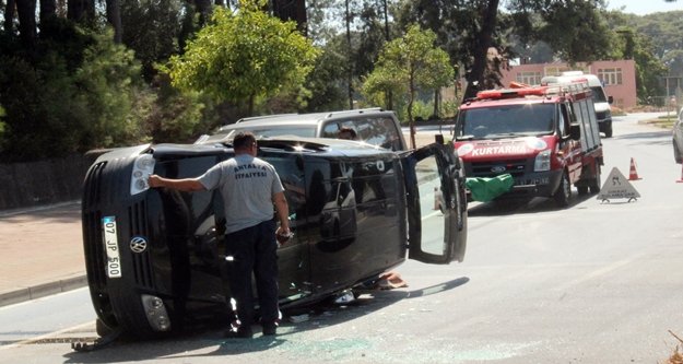 Otomobil takla attı: 1 kişi yaralandı