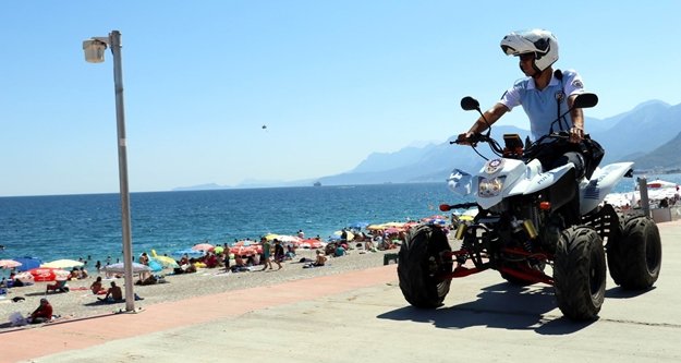 Sahillerin güvenliği ATV'li polislere emanet