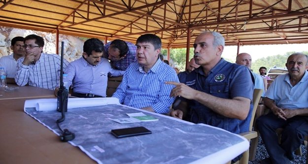 Türel Alanya'da yangın bölgesinde