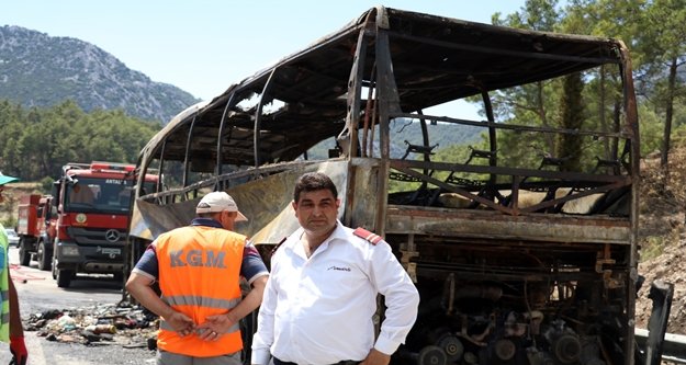 Yolcu otobüsünde yangın paniği