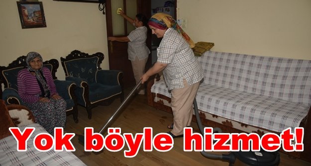 Alanya'da engelli ve yaşlıların evine bayram temizliği